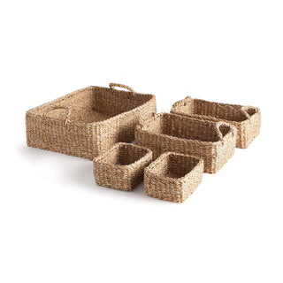 SEAGRASS HOSTESS BASKETS, SET OF 5