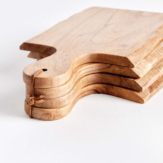 LIVE EDGE MINI SERVING BOARDS, SET OF 4