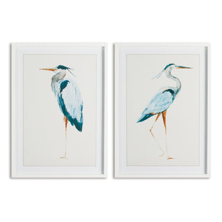 BLUE HERON PRINTS, SET OF 2