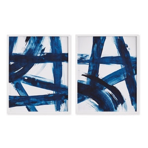 INDIGO ABSTRACTS, SET OF 2