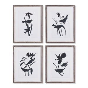 BIRD SILHOUETTE PRINTS, SET OF 4