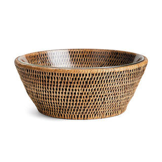 BURMA RATTAN SERVING BOWL 10.75"