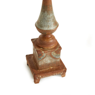 WEATHERED METAL ORNATE FINIAL