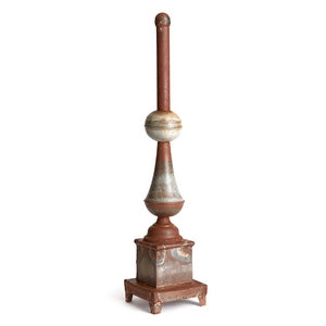 WEATHERED METAL ORNATE FINIAL