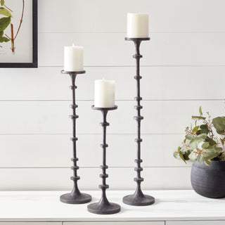 ABACUS CANDLE STANDS, SET OF 3