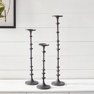 ABACUS CANDLE STANDS, SET OF 3