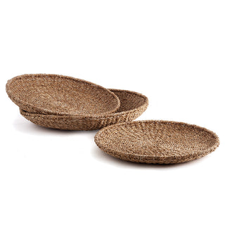 SEAGRASS ROUND TRAYS, SET OF 3