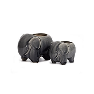 JAVA ELEPHANT POTS, SET OF 2