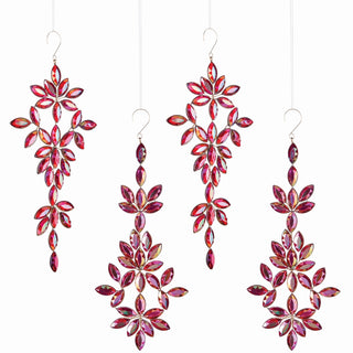 JEWELED ARABESQUE ORNAMENTS, SET OF 4