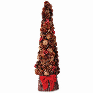 PINE CONE & BERRY TOPIARY 36"H